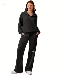 2Pcs Sets for Women 2024 Fall Outfits Oversized Sweatsuit