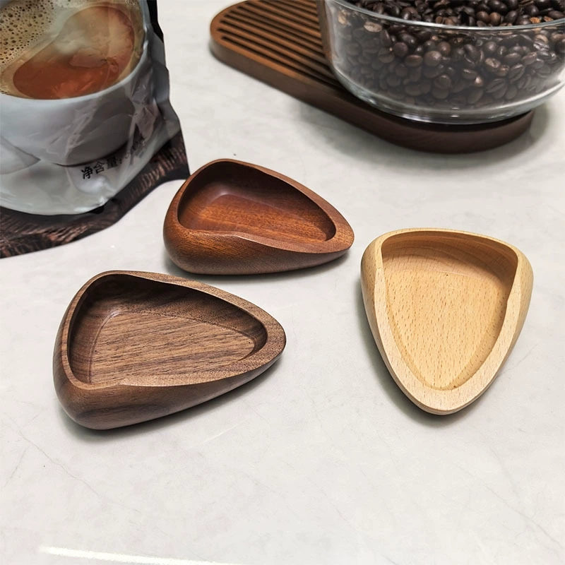 Индивидуальный поддон для кофейных зерен, новый поддон-сборщик из черного ореха, высококачественный весовой поддон для кофейных зерен из бука