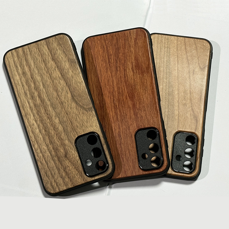 适用三星A34 5g木质手机套 A54精雕木切贴片手机壳防摔木制保护壳