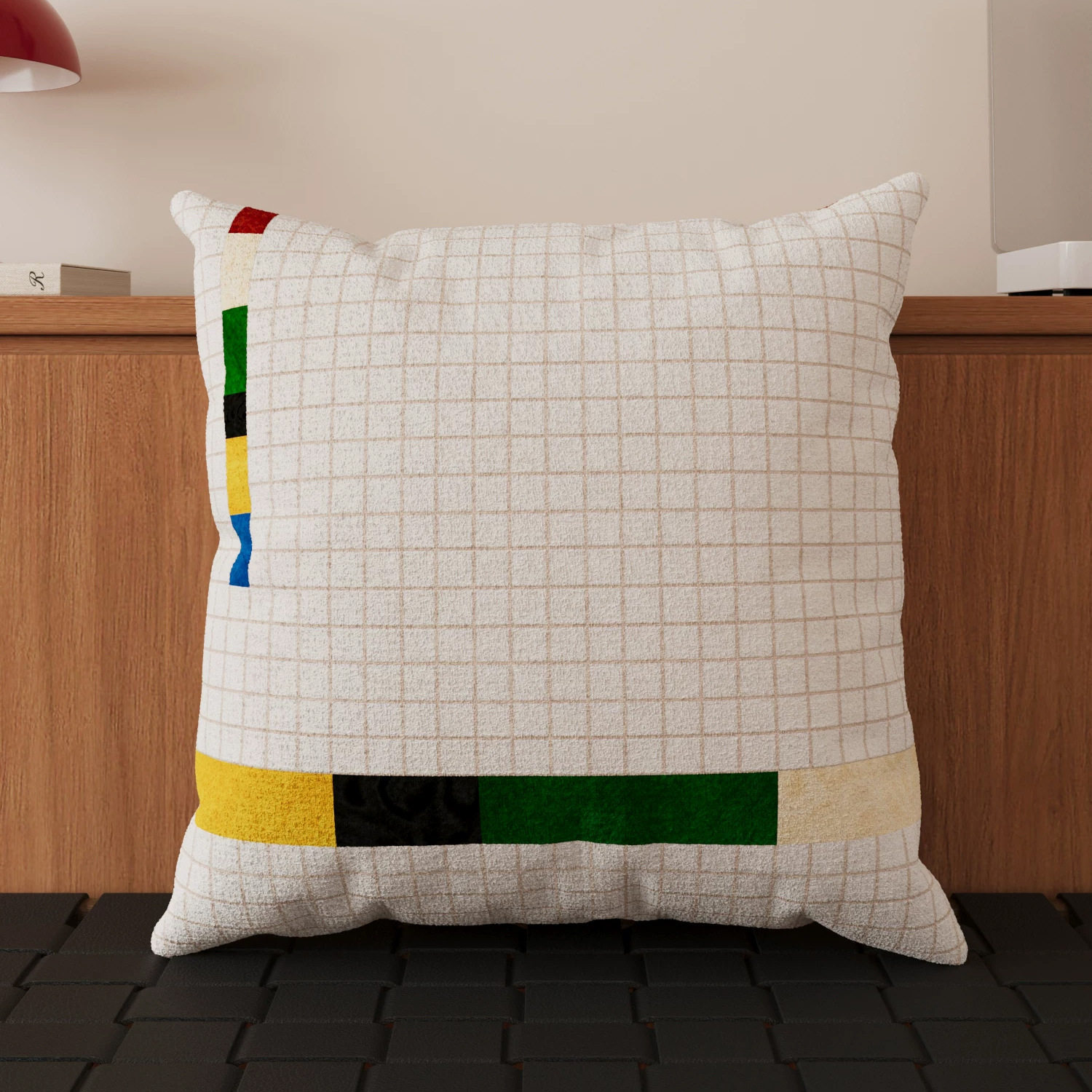 almohada de dopamina sala de estar rayas sofá almohada bolsa de color contrastante casa almohada desmontable almohada de siesta de oficina