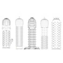 成人情趣用品批发水晶套狼牙情趣套安全套情趣透明情趣狼牙套AB