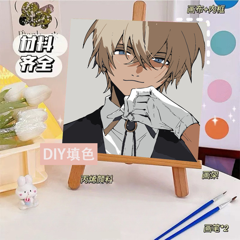 コナンデジタル油絵DIY手塗り怪盗キッドアニメアクリルメーカー卸売装飾画|undefined