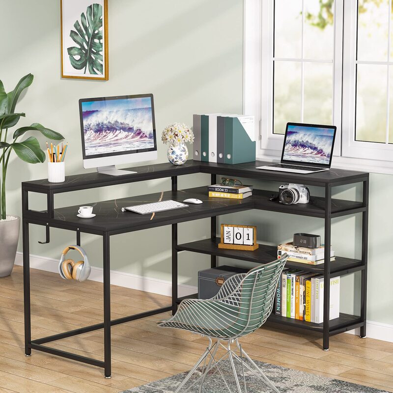 The Source Factory Now Has the Corner Computer Desk with Monitor Stand and the L-Shaped Home Office Desk That Are Best-Selling on Amazon The Source Factory Now Has the Corner Computer Desk with Monitor Stand and the L-Shaped Home Office Desk That Are Best-Selling on Amazon