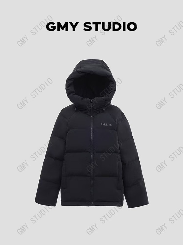 2025新款冬季韩版短款羽绒服女连帽小个子宽松加厚面包服冬外套潮|undefined