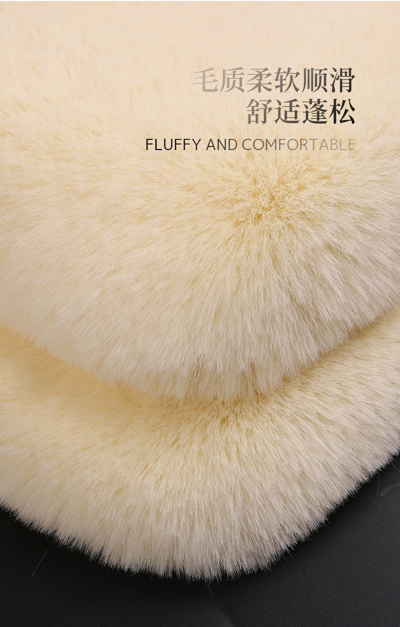 Car Seat Cushion Winter Plush Single-Piece Seat Car Cushion Rear Short Plush Four-Season Universal Wool Thickened Cushion