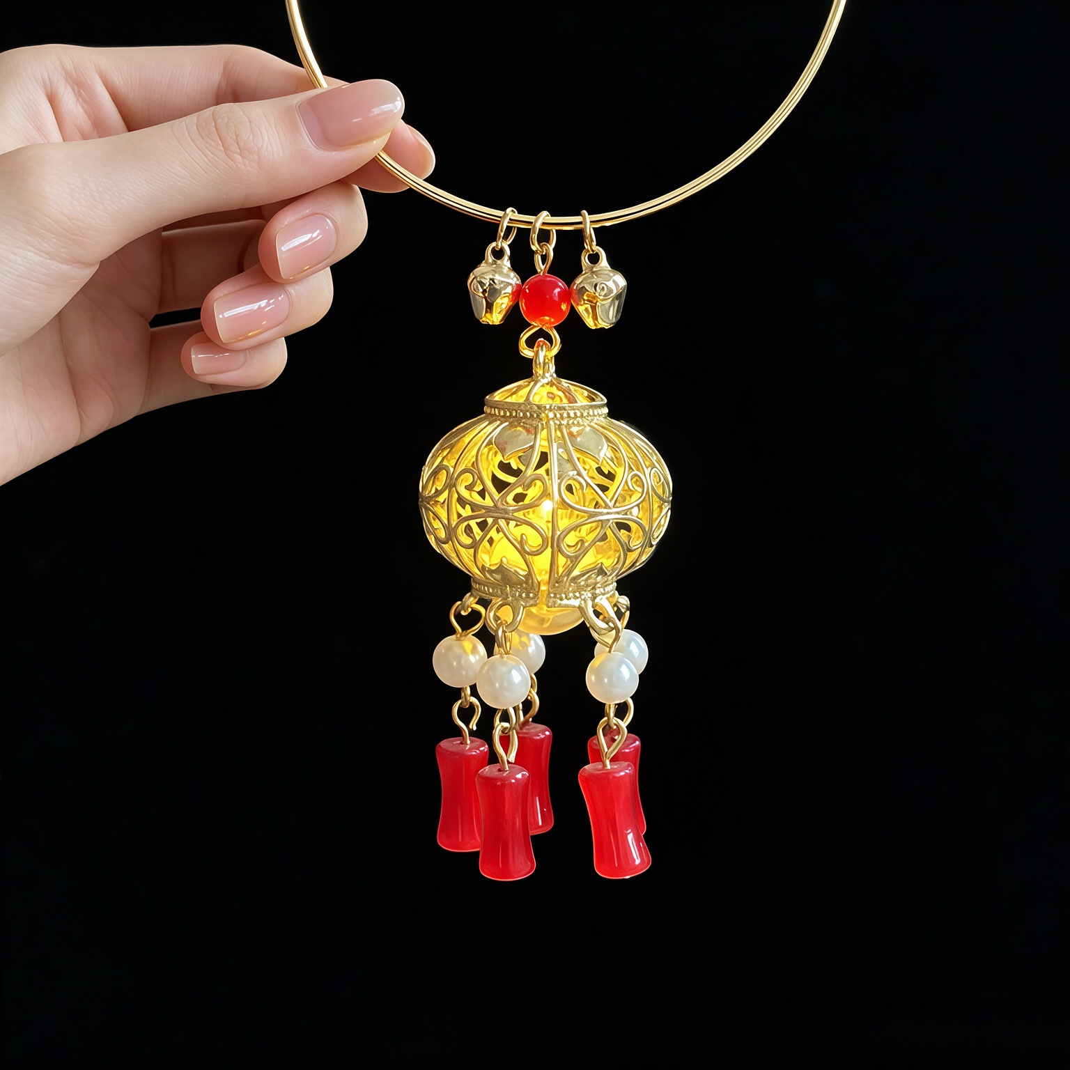Luminous bracelet 2682 (gold) red
