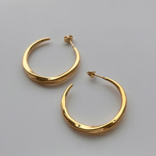 现货工厂批发欧美跨境时髦小众INS复古欧式夸张大尺寸麻花耳环