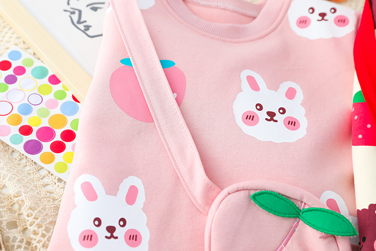 Completo in pile cartoon per bambina set invernale due pezzi_voghion.com