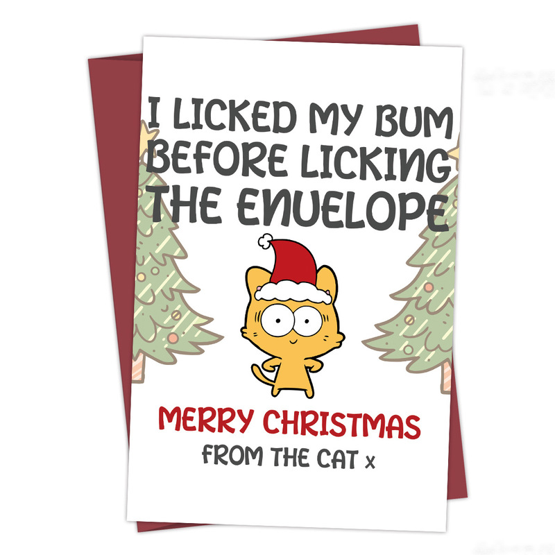 Temu人気クリスマスカード封筒付きクロスボーダーお笑い面白い文字カード祝日祝福カード|undefined