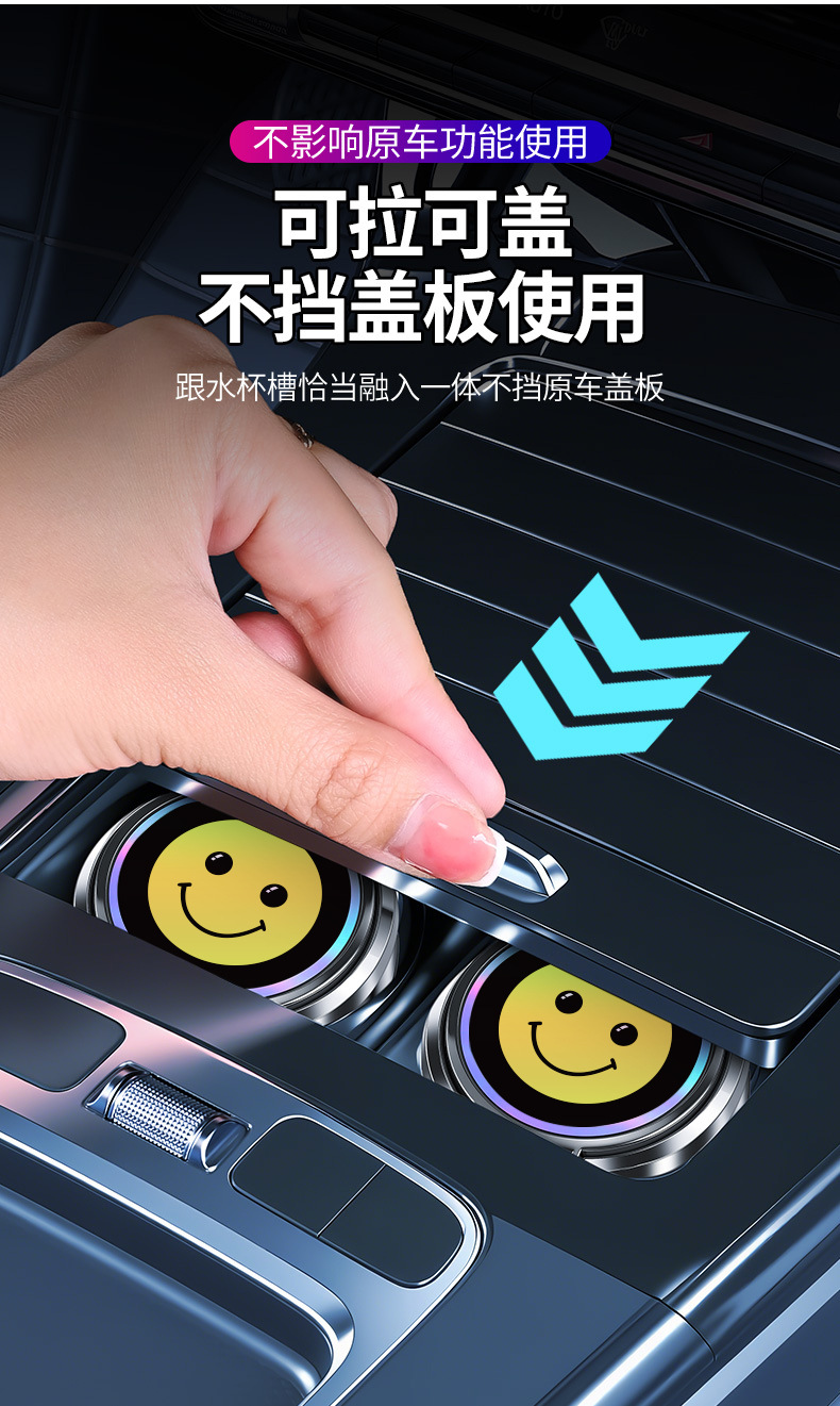 Car Ashtray with a High-End Feel, Ceramic Liner, Non-Spilling Ashtray, Anti-Ash Flying Ashtray, Small Size