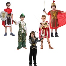 万圣节儿童节cos话剧舞会演出服装罗马士兵侍卫国王护卫道具衣服
