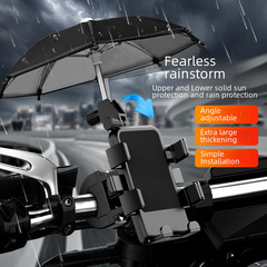 New electric bike phone holder wholesale aluminum motorbike bicycle phone stand food delivery stand with umbrella