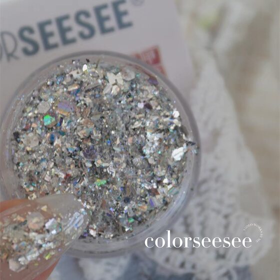 Meimei original material July limit boast cool summer ice multi-element high flash nail sequins material unique niche