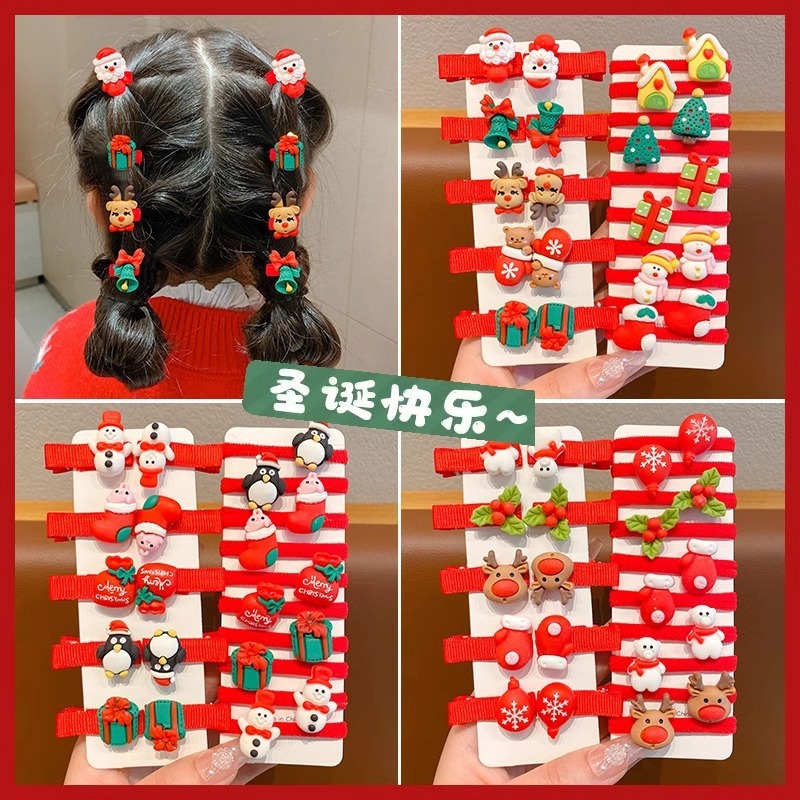 圣诞节儿童头饰跨境temu女童扎辫子发绳宝宝头绳不伤发皮筋发饰|undefined