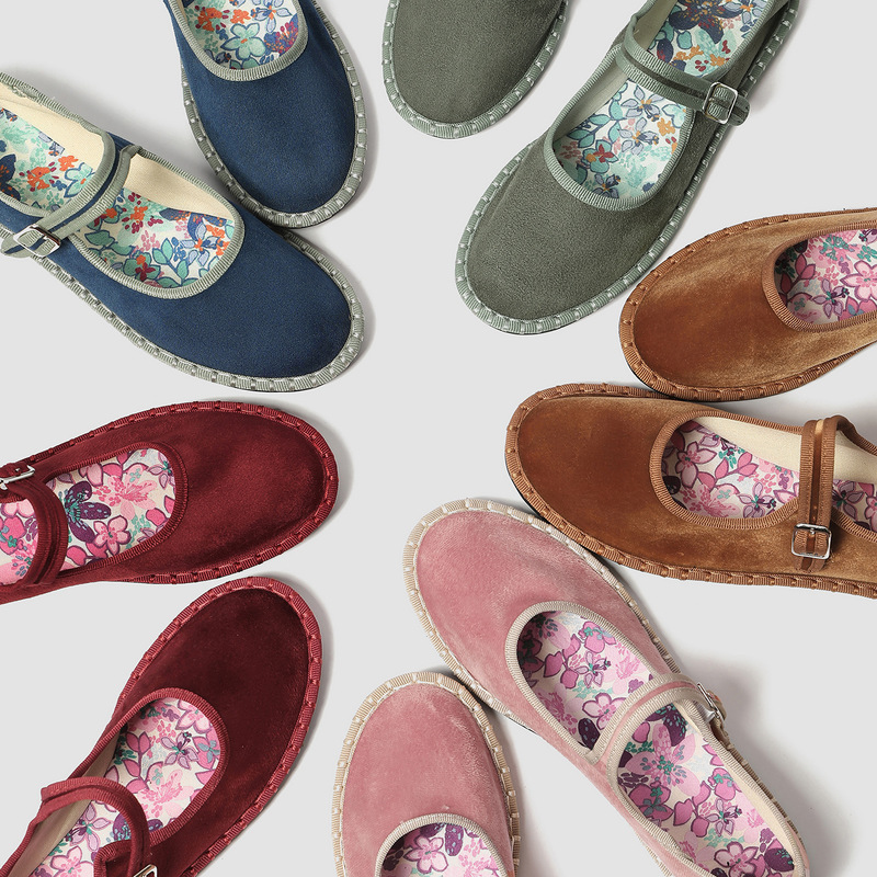 In-Stock Cross-Border Women's Flat Shoes, Velvet Slip-On Shoes with Soft Velvet Surface, Mary Jane Shoes, Stylish New Model Shoes