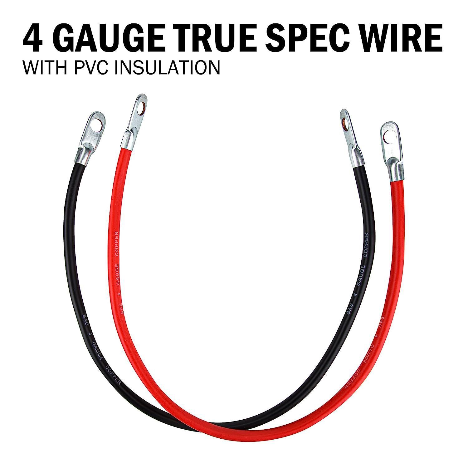 Cross-Border Hot-Selling 4Awg Car Battery Inverter Copper Core Cable Set Car New Energy Battery Connection Cable
