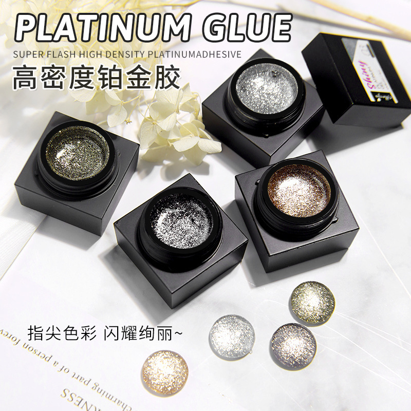 Cross-border Japanese high-density platinum nail glue flash painted phototherapy glue hook edge pull nail glue nail art wholesale