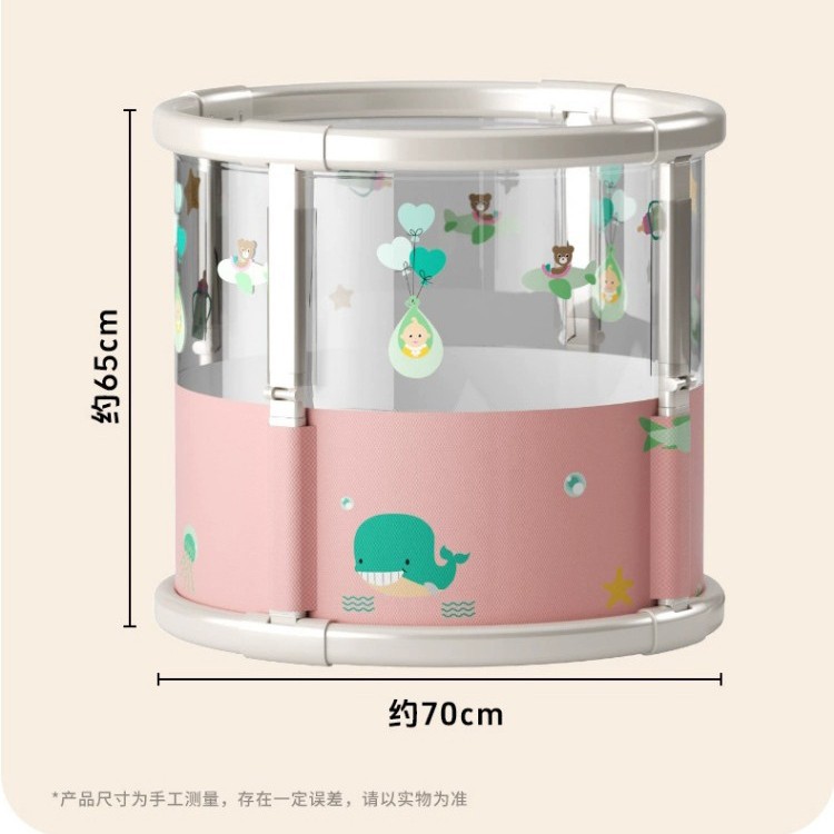Cubo de baño, bañera de piscina para el hogar, cubo de baño para bebés translúcido, bañera plegable, natación para bebés para niños