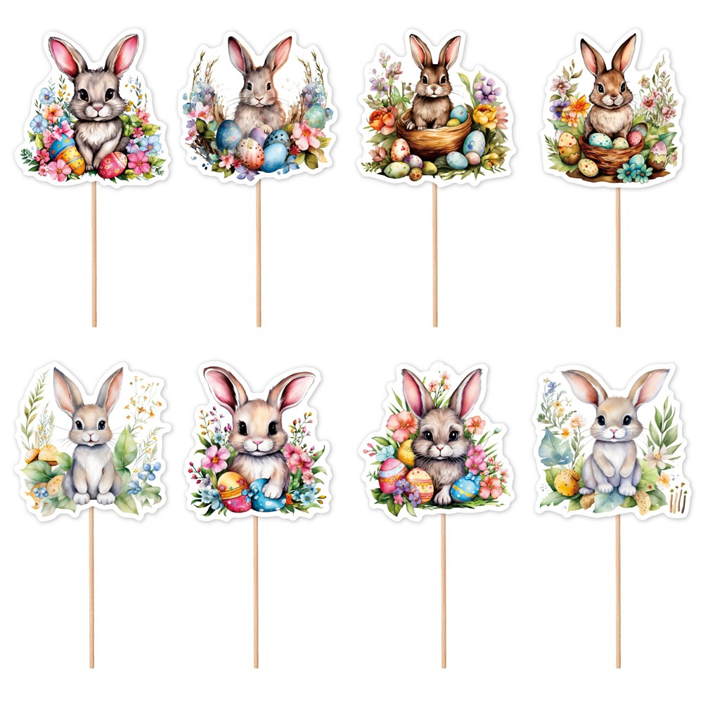 Amazon Pascua Festival Fiesta decoración pastel inserción conejo tema Fiesta pastel decoración plug-in