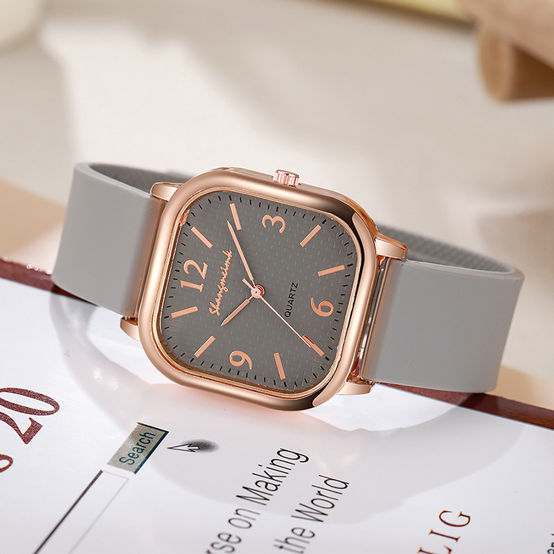 Reloj cuadrado para estudiantes de secundaria simple Harajuku temperamento esfera pequeña estilo coreano arte retro Mori reloj digital femenino