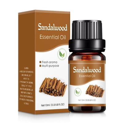 Round wooden car aroma diffuser, Perfplant seat - water-soluble-sandalwood-10ml