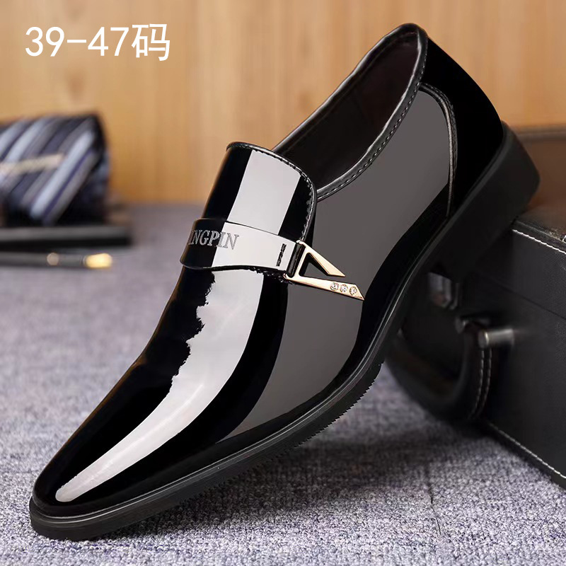 [One Free of Mail] zapatos de cuero de hombre de tamaño grande transfronterizo, ropa de negocios, zapatos de cuero de hombre de punta coreanos británicos