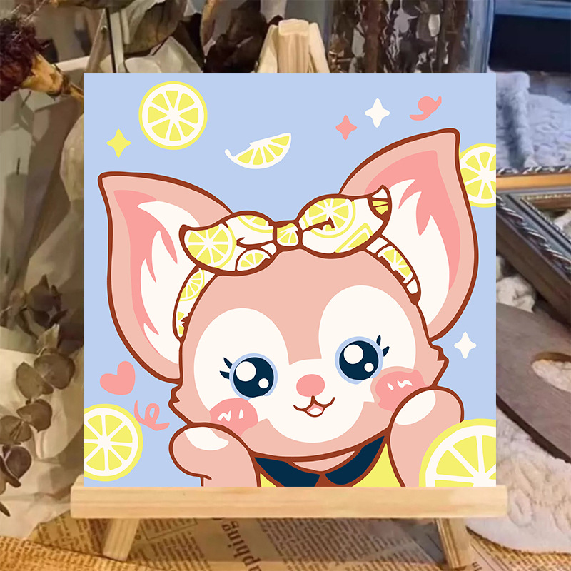 Pintura al óleo digital animal 20 * 20 dibujos animados pintados a mano para curar la pintura pintada a mano pintada al por mayor pintada a mano image 11