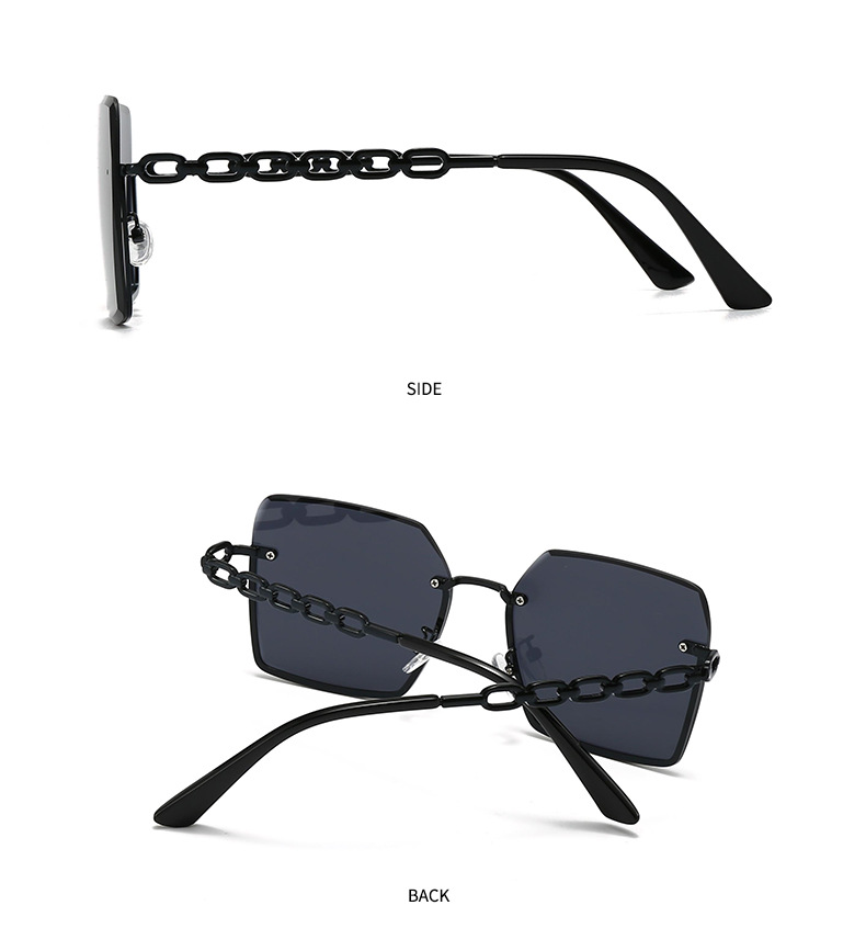 Cross-Border Export New Modern Retro Square Frame Rope Decorative Sunglasses Ins Style Street Style Big-Name Sunglasses 2515_voghion.com