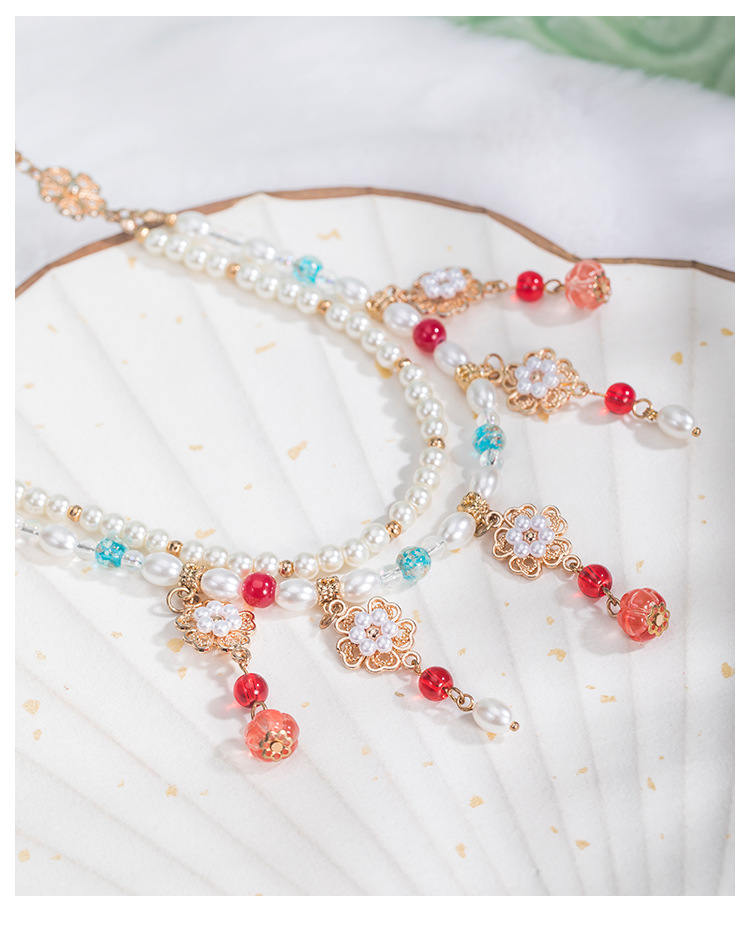 YL29004-2双层南瓜珠项链EH33029耳钩耳夹_05