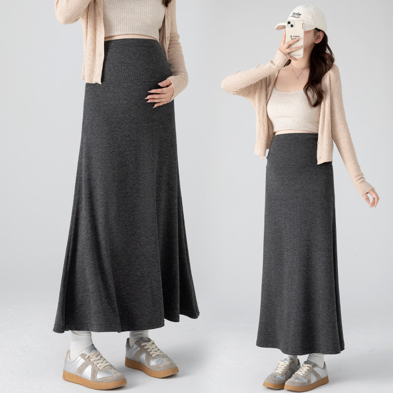 Maternity Skirt for Spring and Autumn 2025 New Style, High-Waisted Fishtail Fashion Long Skirt for Petite Women Maternity Skirt for Spring and Autumn 2025 New Style, High-Waisted Fishtail Fashion Long Skirt for Petite Women