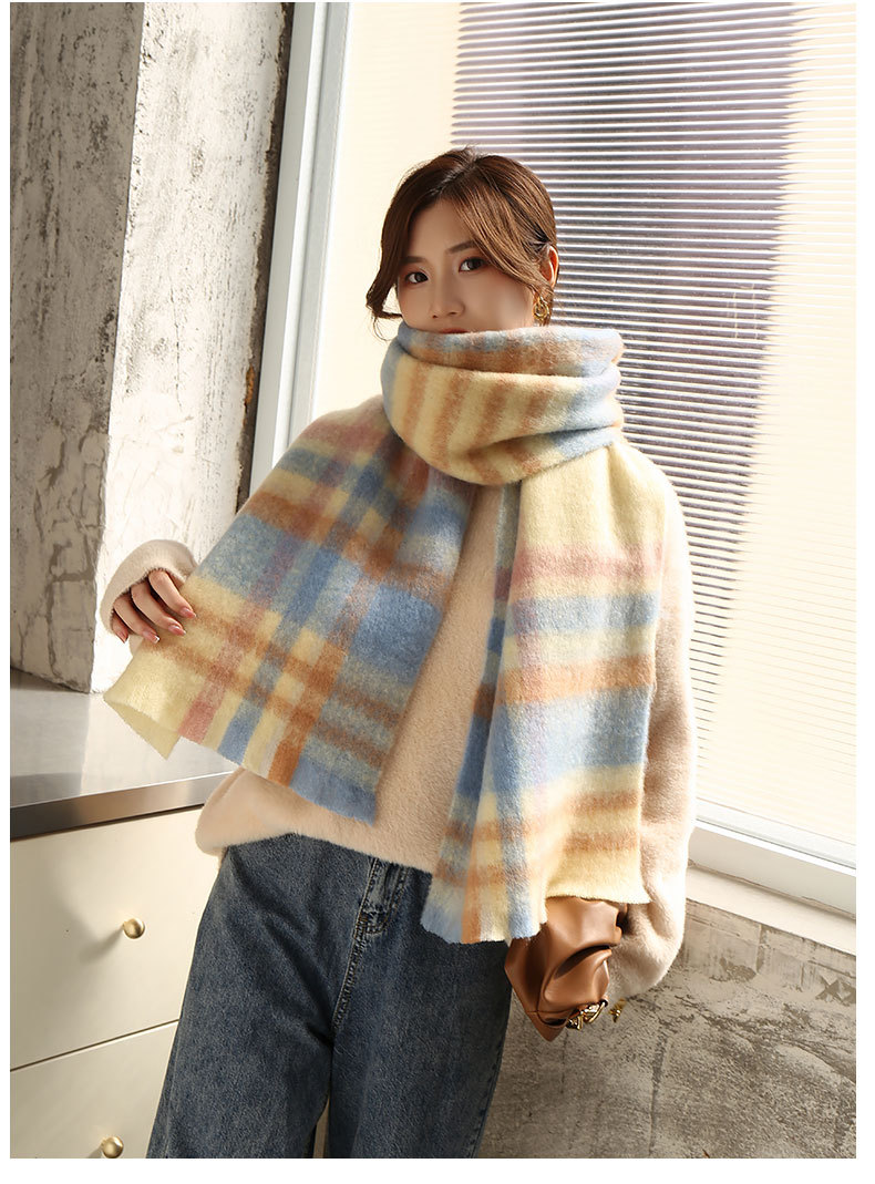 Women's Sweet Stripe Imitation Cashmere Scarf display picture 2