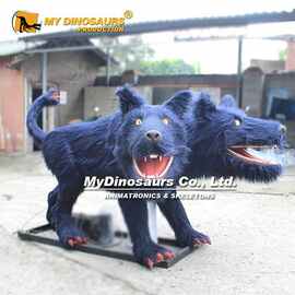 神话生物 地狱三头犬刻俄柏仿真毛绒电动动物模型 发声机模装饰