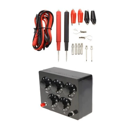 Черный ящик резисторов Железный переменный десятичный резистор коробка костюм аксессуары