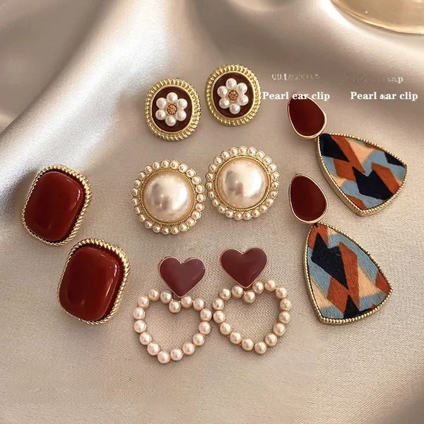 S925 Silver Pin Earrings Women's Elegant Cyber Celebrity Earrings Earrings Niche High-end Hong Kong Style Jewelry Women's Cross-border Wholesale