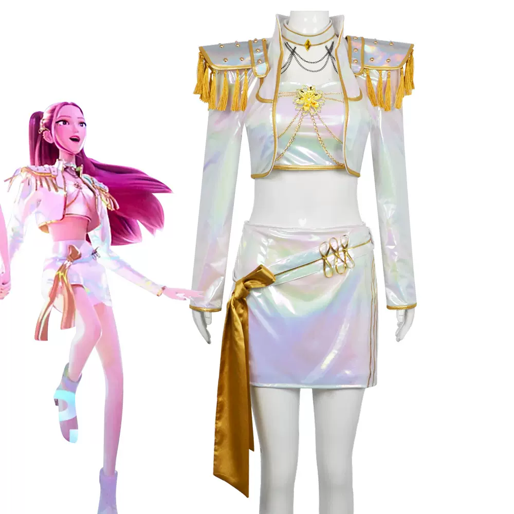 万圣节新款KPOP猎魔女团cos服鲁米佐伊米拉白色打歌服cosplay服装