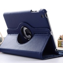 适用苹果new ipad保护套iPad荔枝纹ipad568保护套iPad9.7旋转皮套
