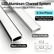 0.5��LED�X�ͲĲ۔Uɢ��֧��U�ͺ�ɫ/�yɫ���ԟ��l�컨�堝������