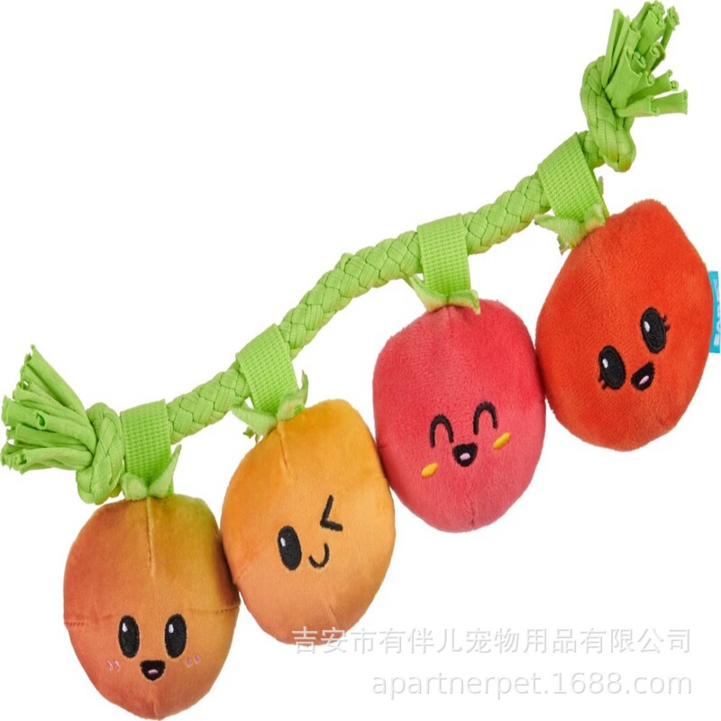 Rope Tomato Plush Dog Toy Squeaky Little Tomato Teeth Grinding Dog Toy Rope Tomato Plush Dog Toy Squeaky Little Tomato Teeth Grinding Dog Toy