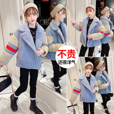 girl sweater coat Korean Edition Autumn and winter new pattern Cotton clip thickening overcoat CUHK keep warm jacket Western style girl