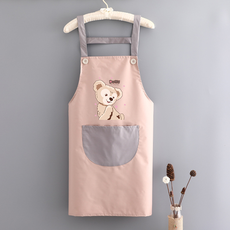 Bolso impermeável de couro Daffy Bear rosa cinza