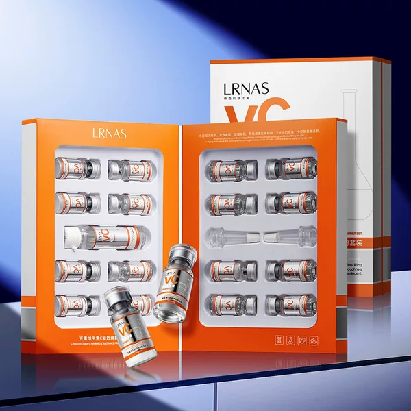 Lrnas Vitamin C Freeze-Dried Powder Set Hydrating, Moisturizing, Firming Oligopeptide Freeze-Dried Powder Set Box Manufacturer Wholesale
