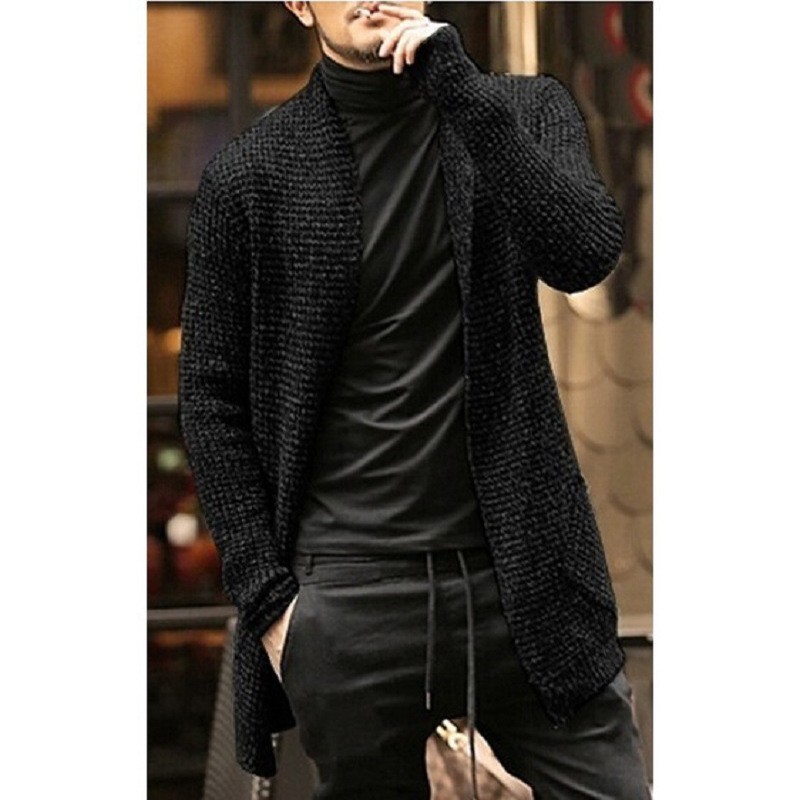 2023 inverno nuovo stile da uomo a maniche lunghe lavorato a maglia colore misto casual top cardigan maglione giacca a vento senza bottoni_voghion.com