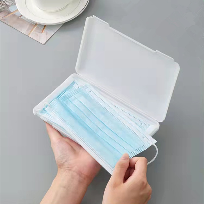 Caja de máscara de estilo japonés, almacenamiento de libros de pestañas, limpieza, clip a prueba de polvo, caja rectangular portátil para pestañas postizas, clip de almacenamiento temporal