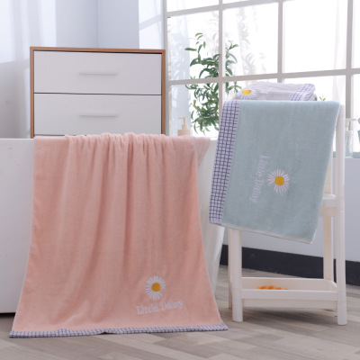 浴巾 純棉 成人柔軟吸水不掉毛加厚加大素色洗澡日用情侶純棉浴巾