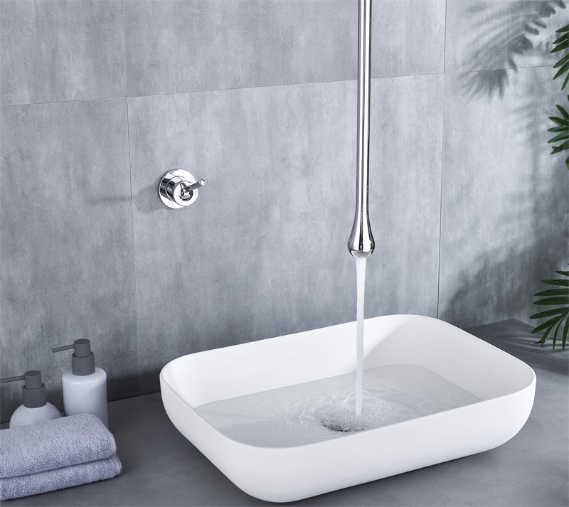 Kaiping Youjia Sanitary Ware Creative water Drop Ceiling Faucet, Suspended ceiling faucet, concealed column basin, suspended faucet 30593 undefined