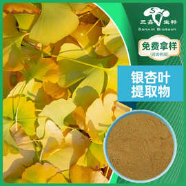 银杏叶黄酮24%Ginkgo Leaf银杏叶提取物食品级原料水溶性银杏叶粉