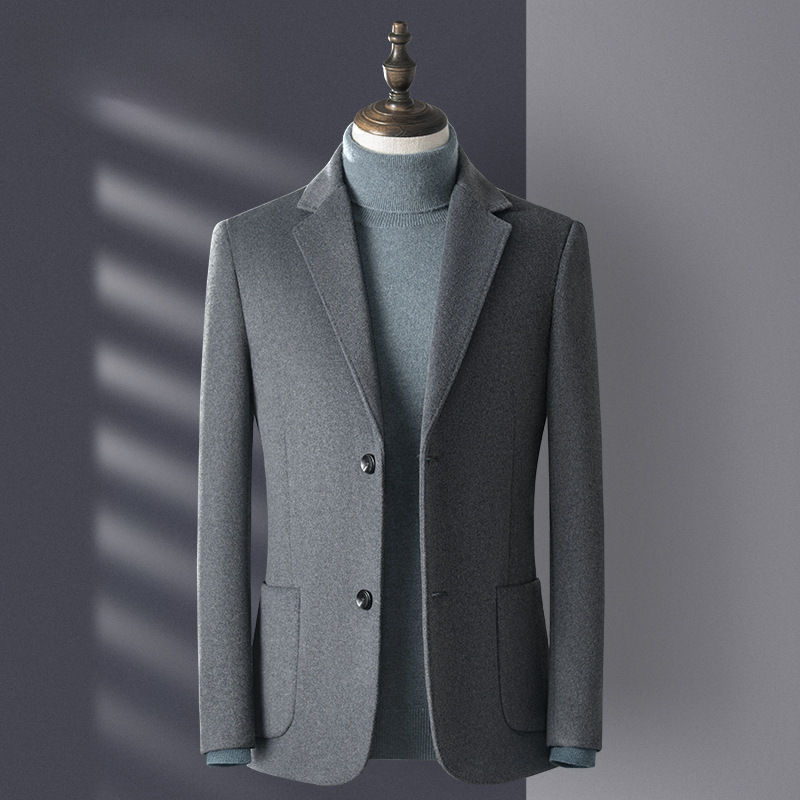 Woolen autumn demi-season velvet suit