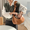 Advanced capacious shoulder bag one shoulder, Korean style, high-quality style, drawstring