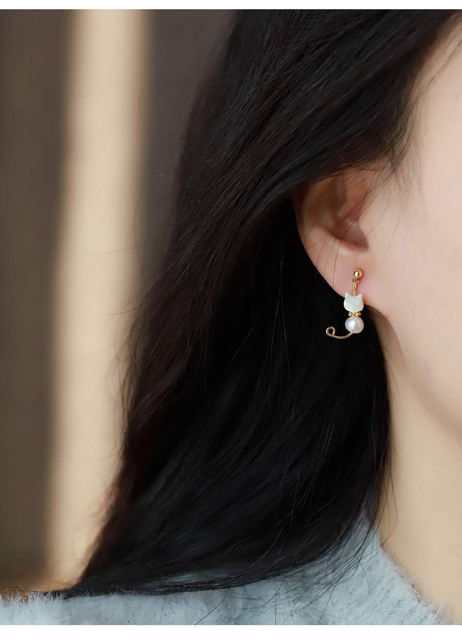 1 Pair Vacation Simple Style Flower Plating Imitation Pearl Drop Earrings display picture 3