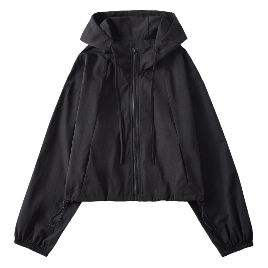 Корейская повседневная женская куртка на шнурке, осень 2023, американский сексуальный свободный спортивный топ с капюшоном и длинными рукавами